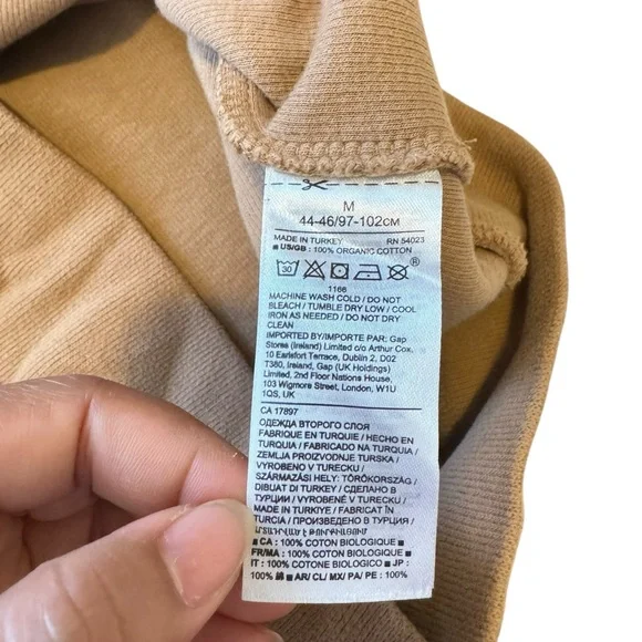 Banana Republic Turtleneck Mens Tan Long Sleeve Pullover Sweater Size M - Picture 9 of 10